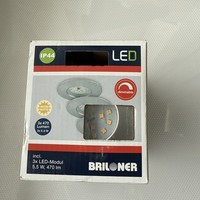 Briloner 3Er Rund Led Einbauleuchte Alu 5,5W Modul 3000K 470Lm Dimmbar IP44 75Mm