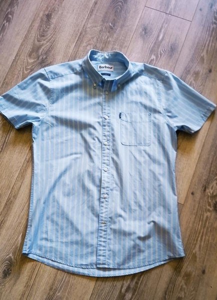Men Barbour T-Shirt Green Cotton 38 / M / 46