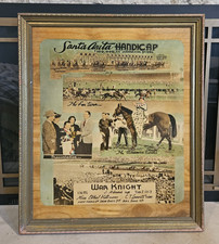Large Framed Color Photo of 1946 Santa Anita Handicap - War Knight
