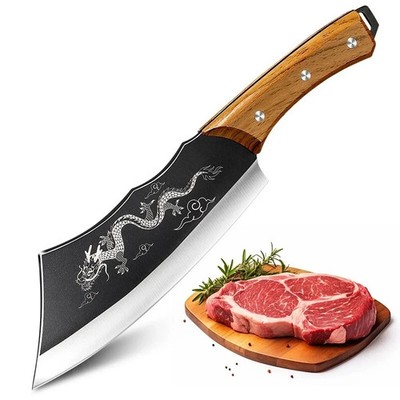 PLYS 8 Inch Kitchen Chopper Sharp Chopping Bones Multi-Purpose Kitchen Knife