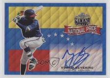 2018 Leaf Metal Draft National Pride Blue Wave 4/20 Yunior Severino Auto u6m