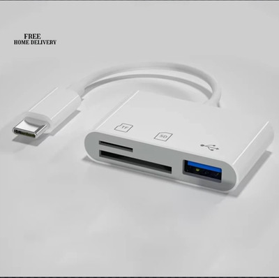 USB C SD Kartenleser Micro SD zu Typ C OTG Splitter für iPhone und Android.