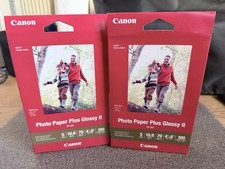 2 Canon- Photo Paper Plus Glossy II- 200 Sheets- 4 x 6"- PP-301 New 