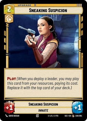 x4 Sneaking Suspicion - Foil C Star Wars Secrets of Power M/NM
