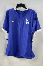 Nike Men's Blue Los Angeles Dodgers MLB Authentic Short Sleeve Cage Jacket L NWT
