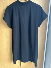Mango Black Zipped 50s Style Short Dress Size M 12 Check Pics
