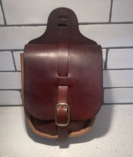 Medieval Messenger Bag Leather Belt Pouch Renaissance Fair Costume Brown
