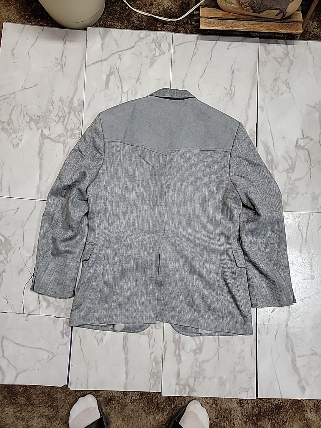 Vintage Pendleton High Grade Wool Herringbone Bla… - image 9