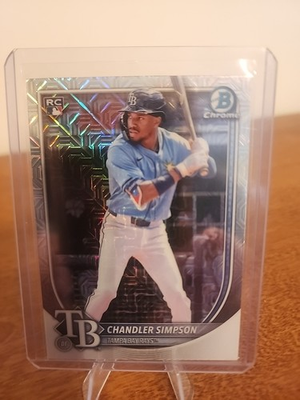 #ad #ad 2025 Bowman Chrome Chandler Simpson #18 Mega Box Mojo Refractor RC $1.10