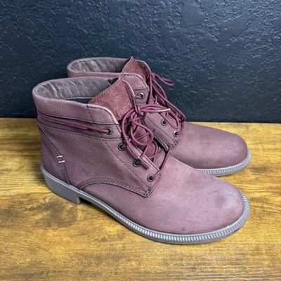 Kodiak Alma KD0A4TD7A05 Burgundy Leather Waterproof Ankle Boots Womens Size 8