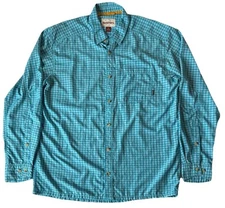 Simms Shirt Men’s Sz XL Blue Button Up Long Sleeve Performance Fishing Hiking