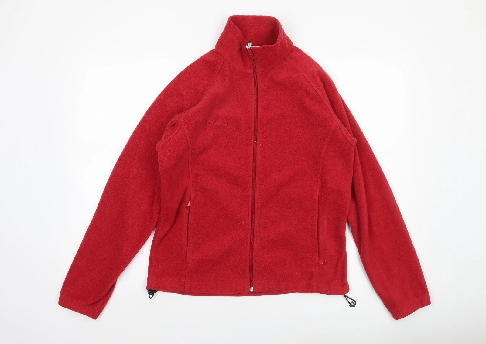Columbia Unisex Red Fleece Zip Jacket Medium Lightweight Outdoor