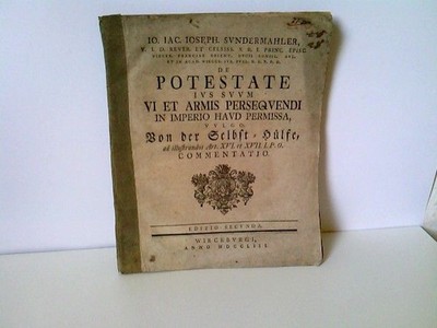 De Potestate ius suum vi et Armis Persequendi in Imperio Haud Permissa, vulgo: V