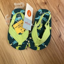 Cat Jack Toddler Boys' Green Alligator Shawn Flip Flop Sandals Size Small 5/6