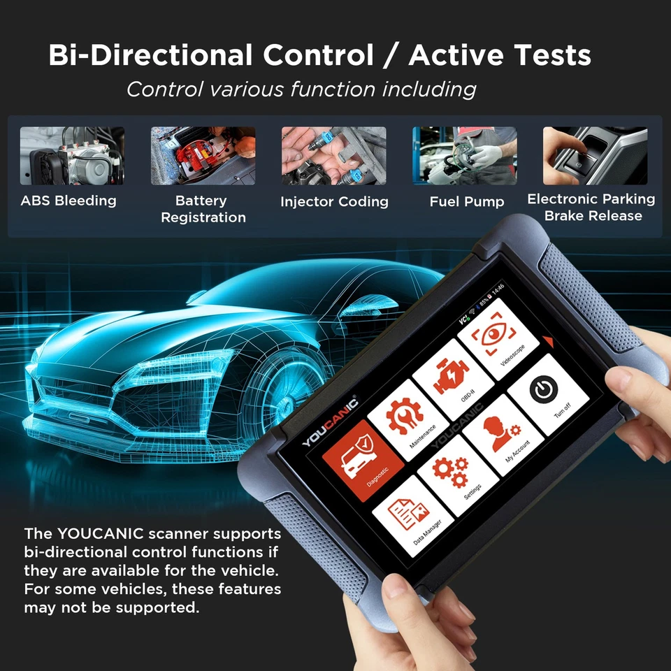 YOUCANIC UCAN-II-C Pro OBD2 Scanner – Full-System Diagnostics, Bi-Directional - Image 4 of 4