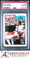1987 TOPPS #308 MIKE ROZIER OILERS PSA 10