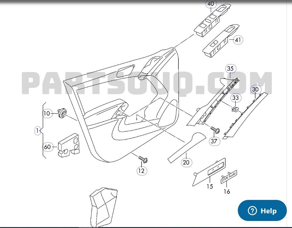 2016-2025 Volkswagen Tiguan Exterior Door Handle Reinforcement