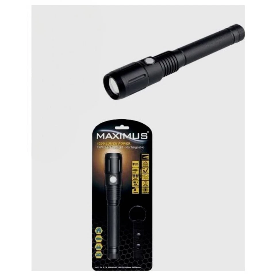 Maximus Maximus M-FL-006B-BL-H LED Taschenlampe mit Gürtelclip, mit