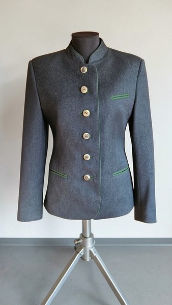 Women Franz Josef Kaiser Blazer Grey Wool S-M