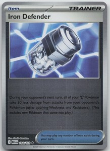 Iron Defender 118/132 Mega Evolution Reverse Holo Uncommon Trainer