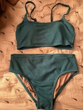 Kona Sol Textured Teal Swim Bikini Set. Size ...