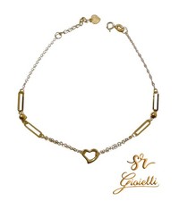Bracciale Fantasia in ORO GIALLO con Sfere e Cuore 18 KT 750% List. 285€