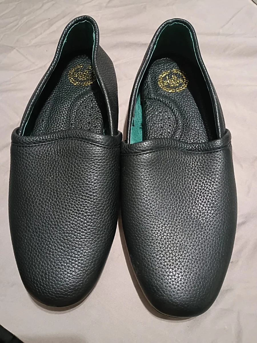 L.B. Evans Black Slippers for Men with Upper Leather for  display picture 1
