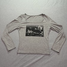 Women's Sweatshirt Small Graphic Print Indie Lounge Gray