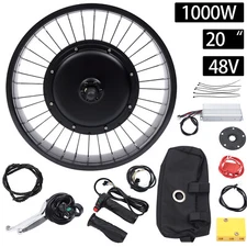 20" 1KW 48V Front Wheel Electric Bicycle Hub Motor Conversion Kit E-Bike New