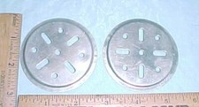 1954-62 A C GILBERT ERECTOR SET PARTS BN CADMIUM TURRET PLATE 2 PIECES