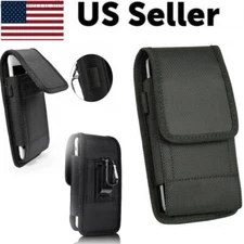 Vertical Cell Phone Holster Pouch Wallet Case With Belt Clip For iPhone Samsung.