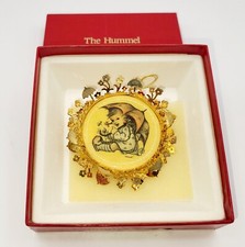 Vtg 1988 Hummel 24k Gold Christmas Ornament Collection Umbrella Girl, in Box