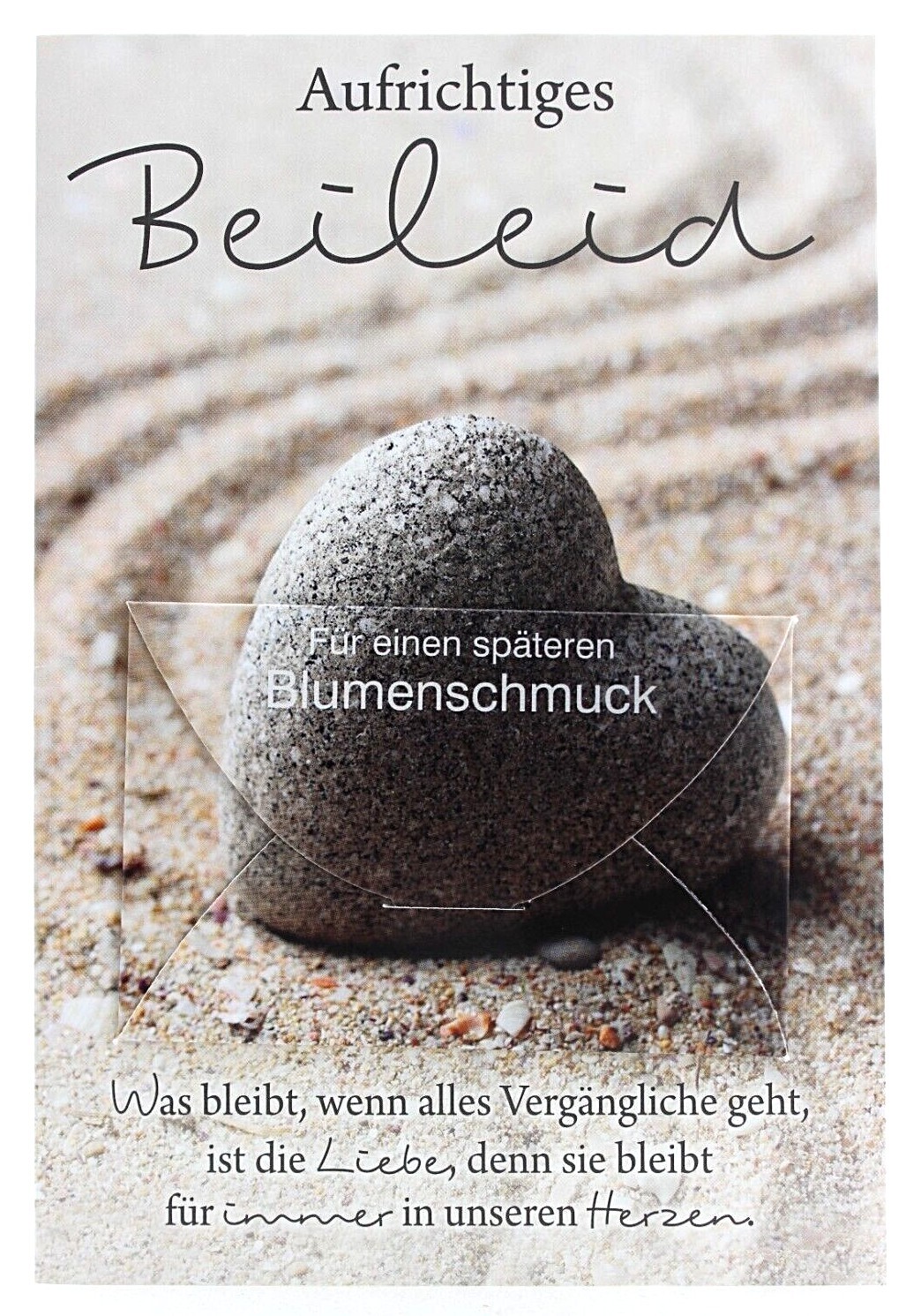 Trauerkarte mit Geldfach Beileidskarte Anteilnahme Beerdigung Karte Trauer