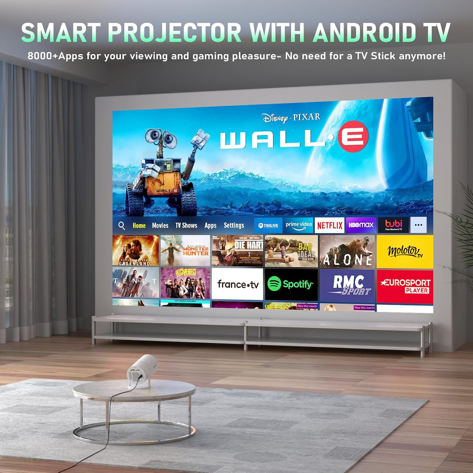 [Electric Focus] Mini Projector 4K 1080P Supported with Android TV