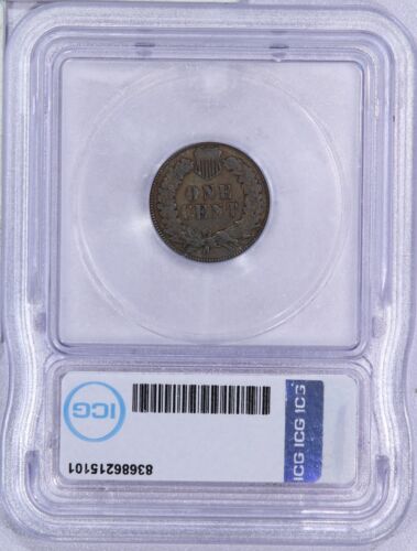 1886 Indian Cent 1c ICG VF25 - Variety 2 - Picture 2 of 4