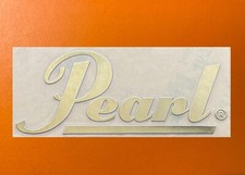 1 pcs Sticker for Pearl Drums Golden Color Mirror Logo Decal Badge 2" Wide