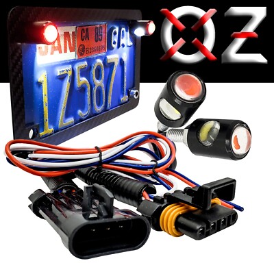 Dual LED Red White Tag Lights Third Brake Light Power Wire Adapter for Polaris
