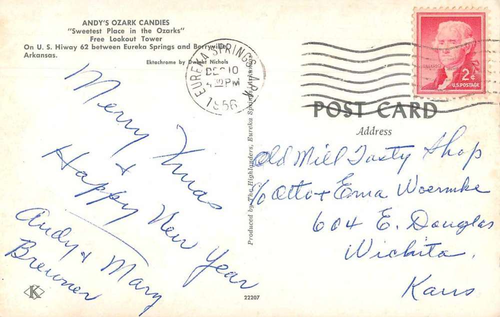 Eureka Springs Arkansas Andy's Ozark Candies Candy Store Vintage