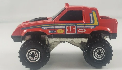 Hot Wheels 1984 4X4 Jeep Bell #15 Vintage Red Die-Cast Truck
