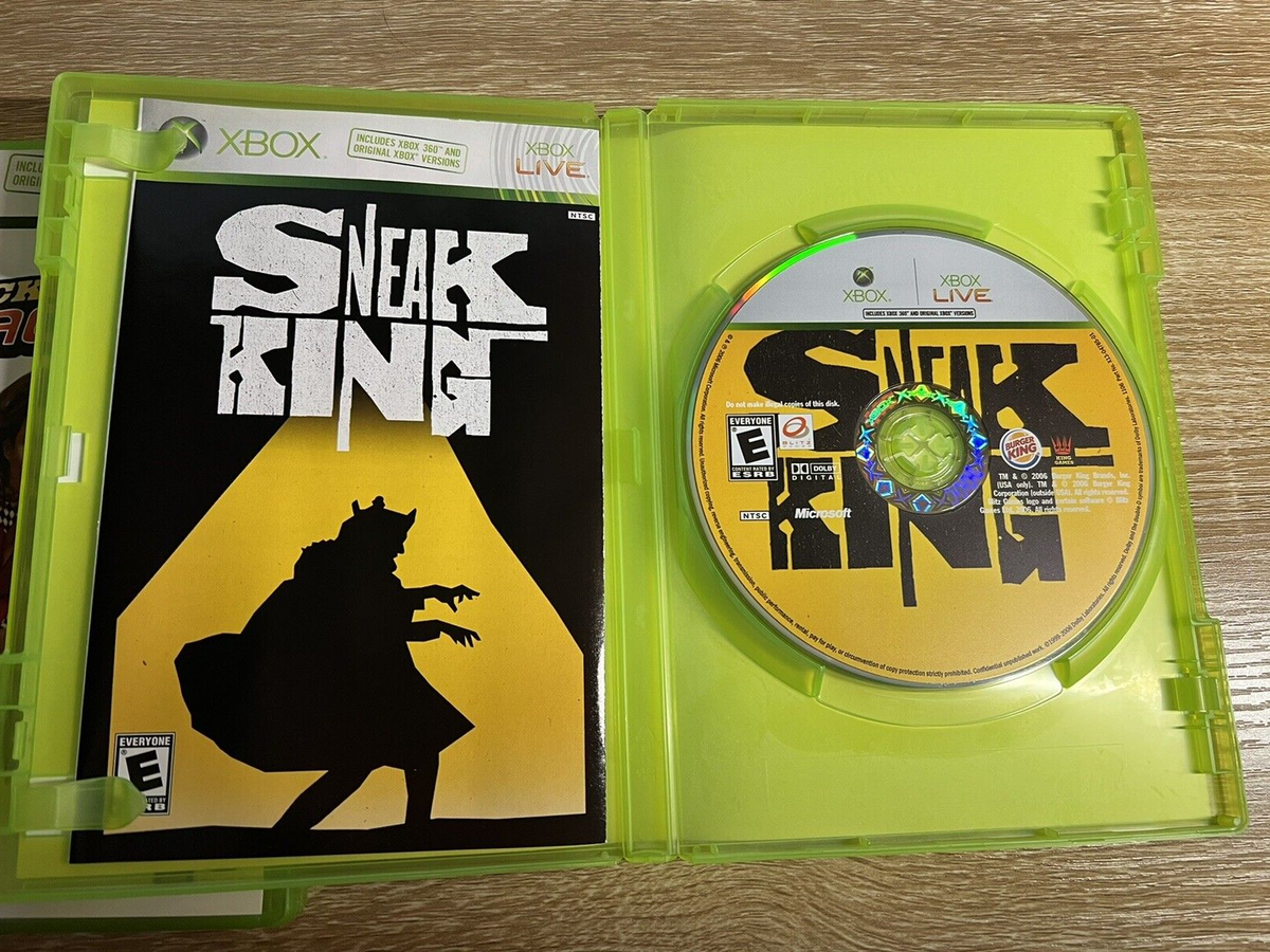 Xbox 360 Burger King Game Combo PocketBike Racer Sneak King