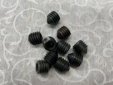 10 Pcs M10 - 1.5 X 10MM Black Oxide Socket Set / Grub Screws CONE Point