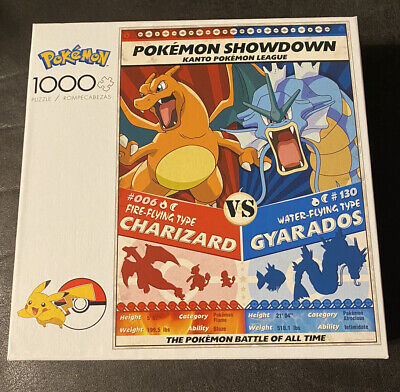 Brand Née Pokemon Showdown: Charizard V. Gyarados 1000 Piece Jigsaw Puzzle  