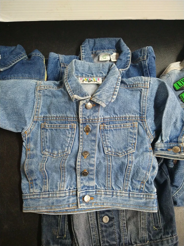 Lote de 6 niñas Old Navy Gap ECT. Chaquetas vaqueras azules tallas 12M-up-pequeñas-medianas Foto 2 de 4