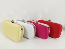 Borsa da donna borsetta da sera pocchette per cerimonia tracolla catena raso