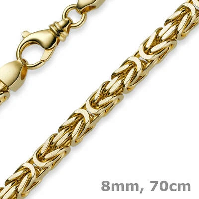 8mm Königskette Kette Halskette aus 750 Gold Gelbgold 70cm Herren - Bild 1 von 4