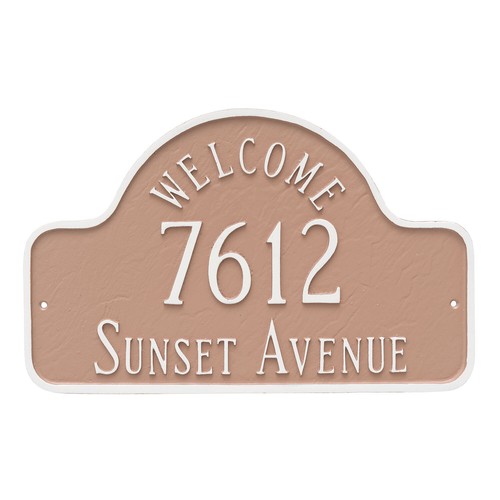 Welcome Arch Address Plaque Lawn House Sign Numbers Wall Custom Personalized - Picture 5 of 9