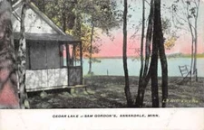 Annandale Minnesota Cedar Lake at Sam Gordon's Cottage Scenic View PC AA92074