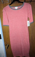  LuLaRoe Julia Dress - Red/Pink Size Extra Small / XS - New With Tags