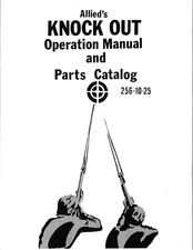 ALLIED LEISURE KNOCK OUT [ARCADE GUN GAME] MACHINE MANUAL - NEW!