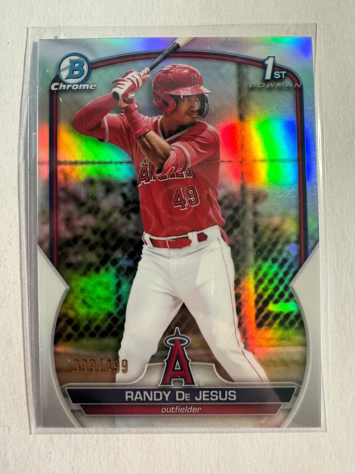 K199,924 - 2023 Bowman Chrome Prospects Refractors #BCP19 Randy De Jesus #/499